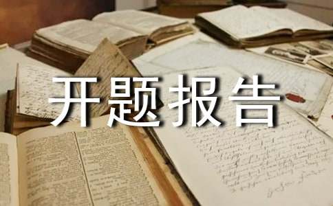 金融开题报告范文