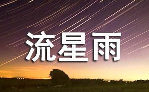 盛放在手中的流星雨作文1400字