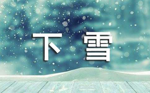 下雪的日记4篇