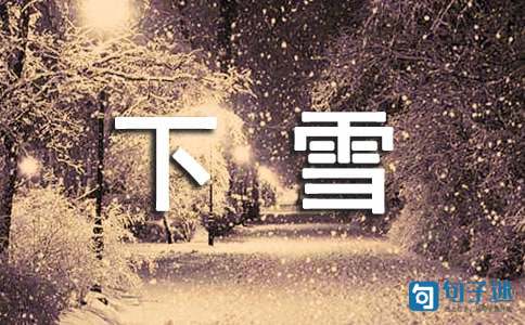 关于下雪的优美句子