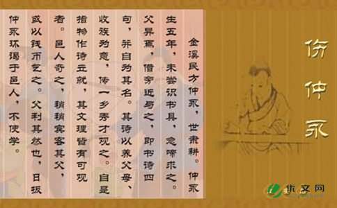 《伤仲永》读后感范文100字