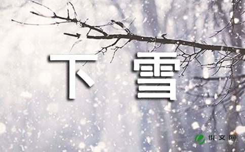 一个开心幸运的下雪日小学作文